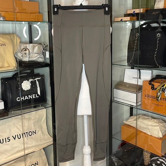 lululemon athletica Pants - LULULEMON ATHELTICA Fast and Free High-Rise Leggings in Grey Sage